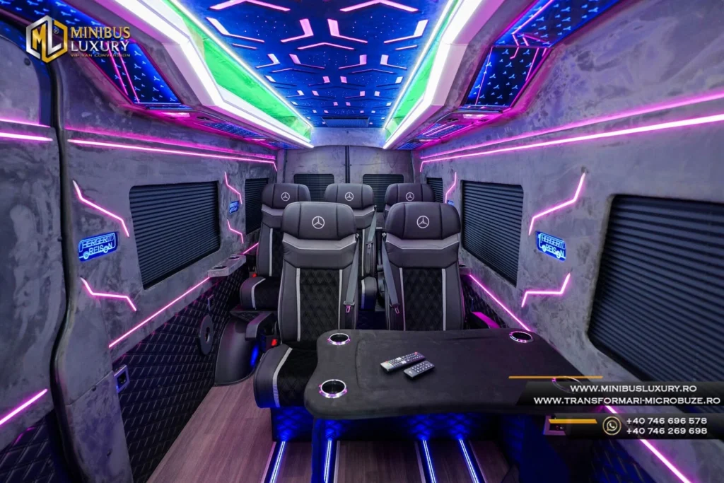 Conversie microbuze mercedes sprinter facuta de firma Minibus Luxury